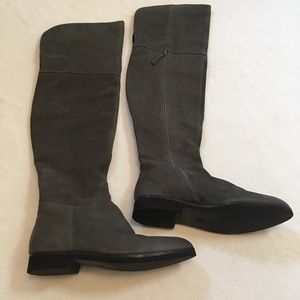 Mint Velvet grey suede over the knee boots